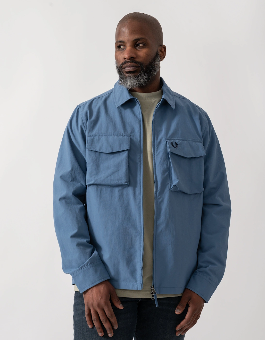 Mens Ripstop Pocket Overshirt - Ace Blue 27A, 5 of 4