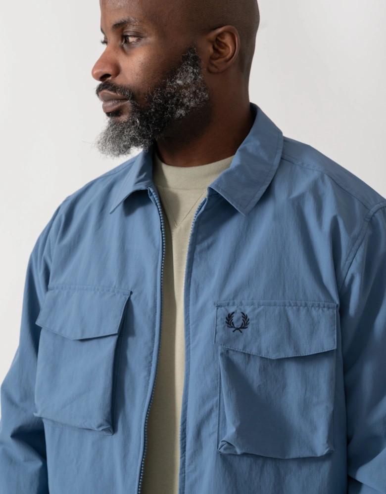 Mens Ripstop Pocket Overshirt - Ace Blue 27A
