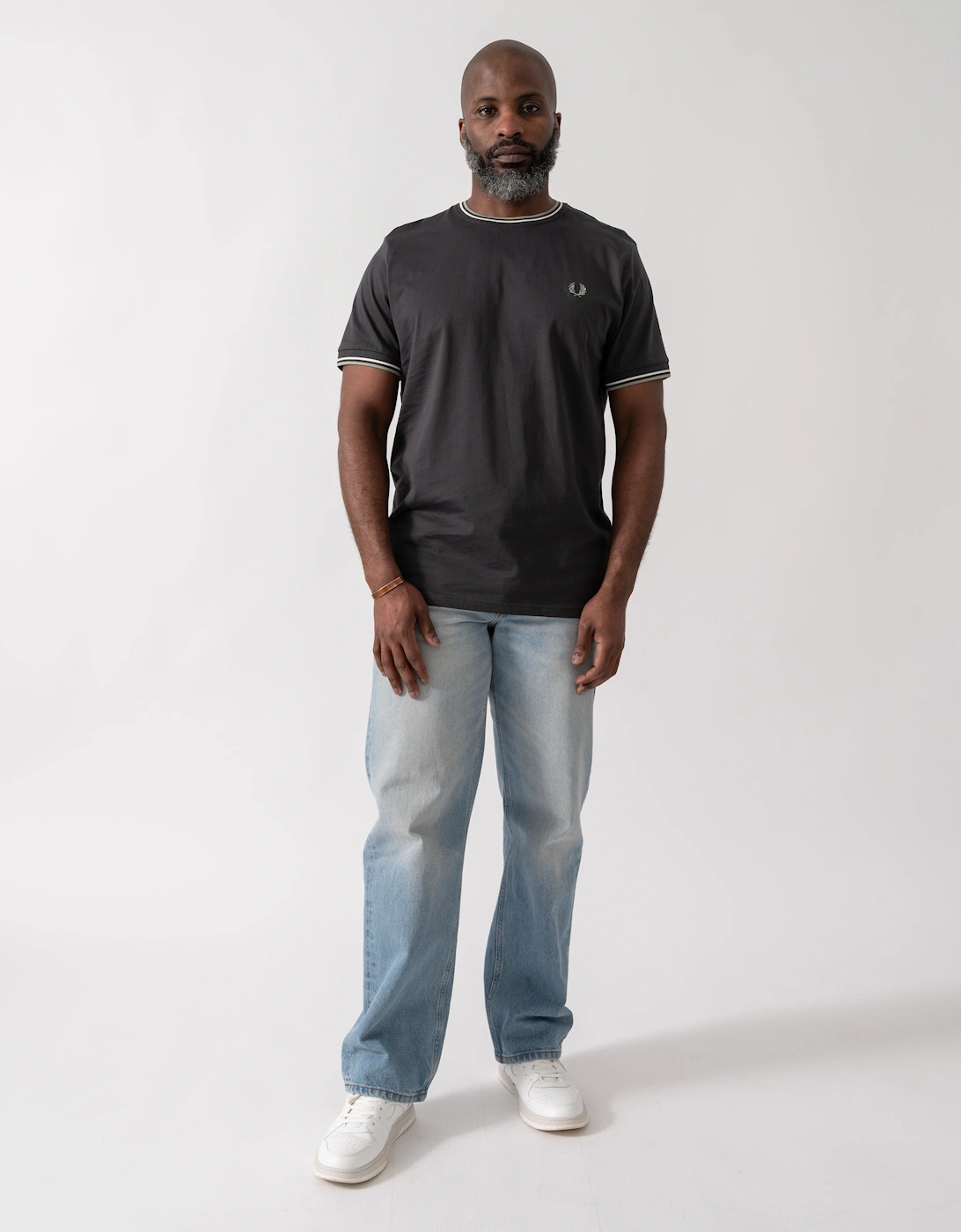 Mens Twin Tipped T-Shirt - Anchor Grey/Ecru/Seagrass 87A