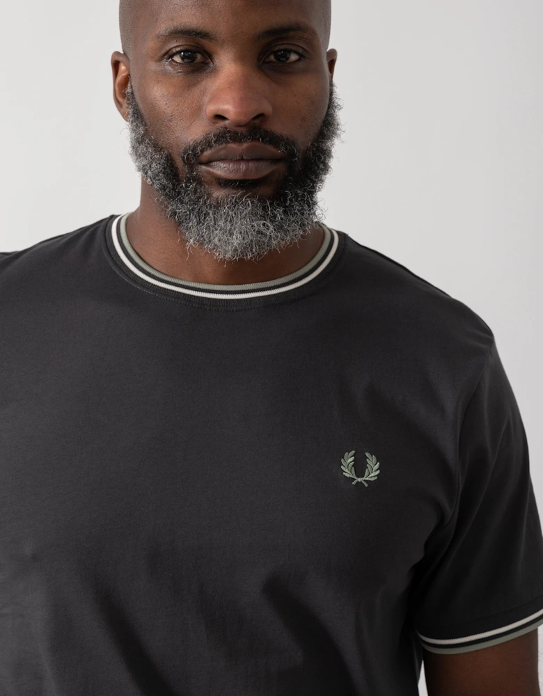 Mens Twin Tipped T-Shirt - Anchor Grey/Ecru/Seagrass 87A