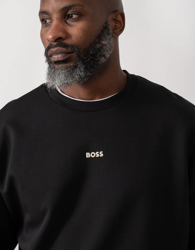 BOSS Green Stenson Mens Crew Neck Sweatshirt - Black 002