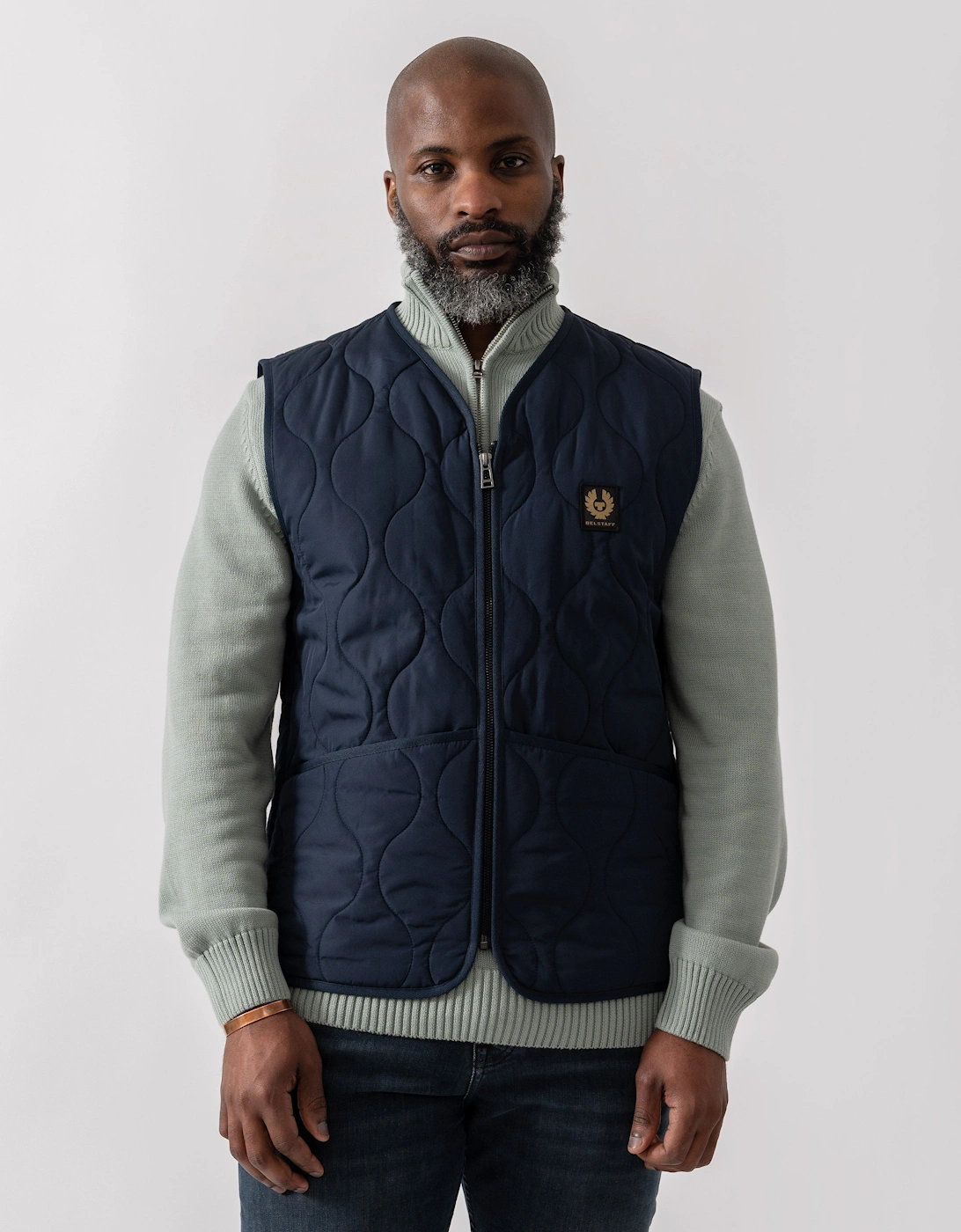 Belstaff Men's Navy Base Gilet - Dark Ink  40/Regular L