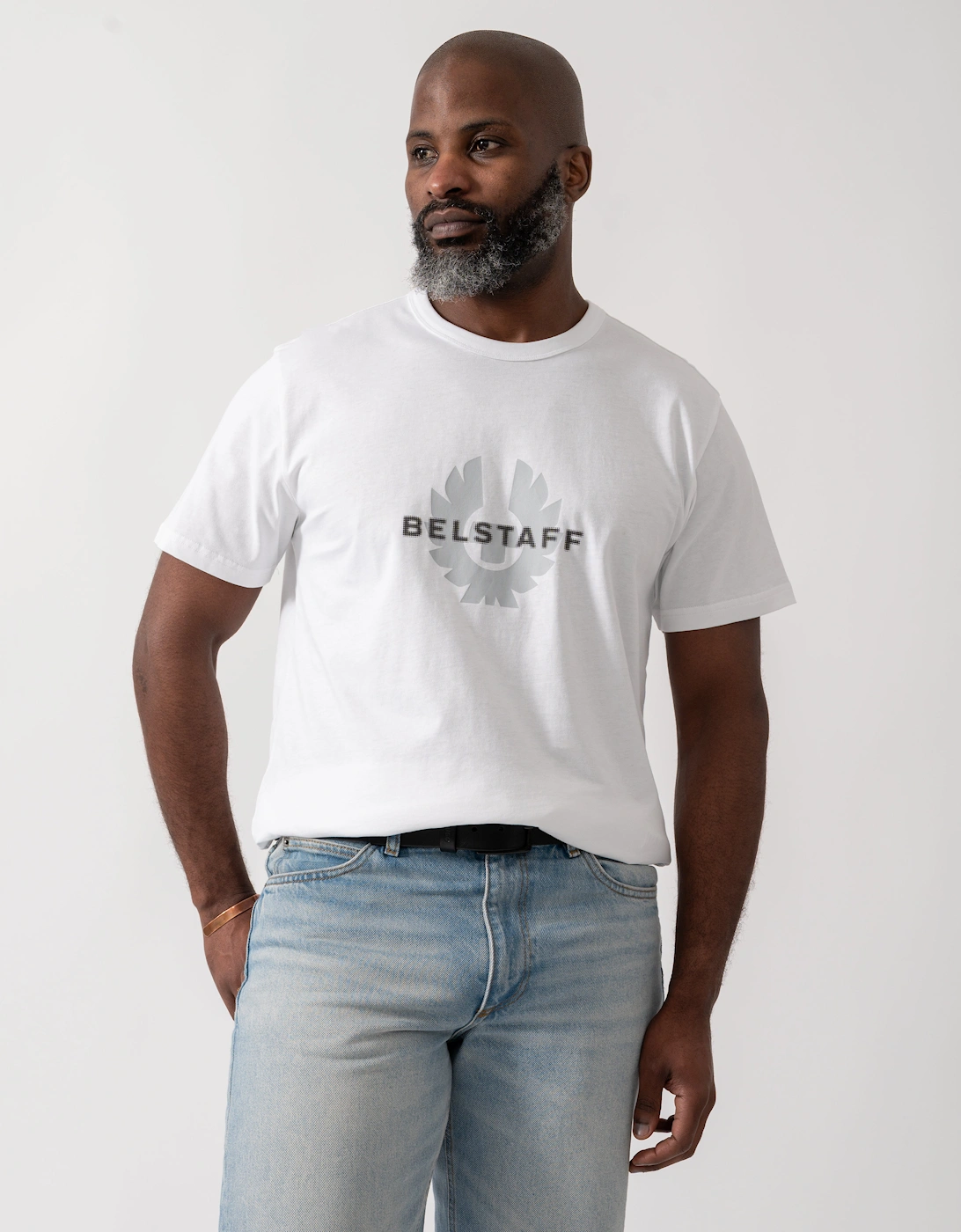 Belstaff Men's White Surface T-Shirt - Size: 44