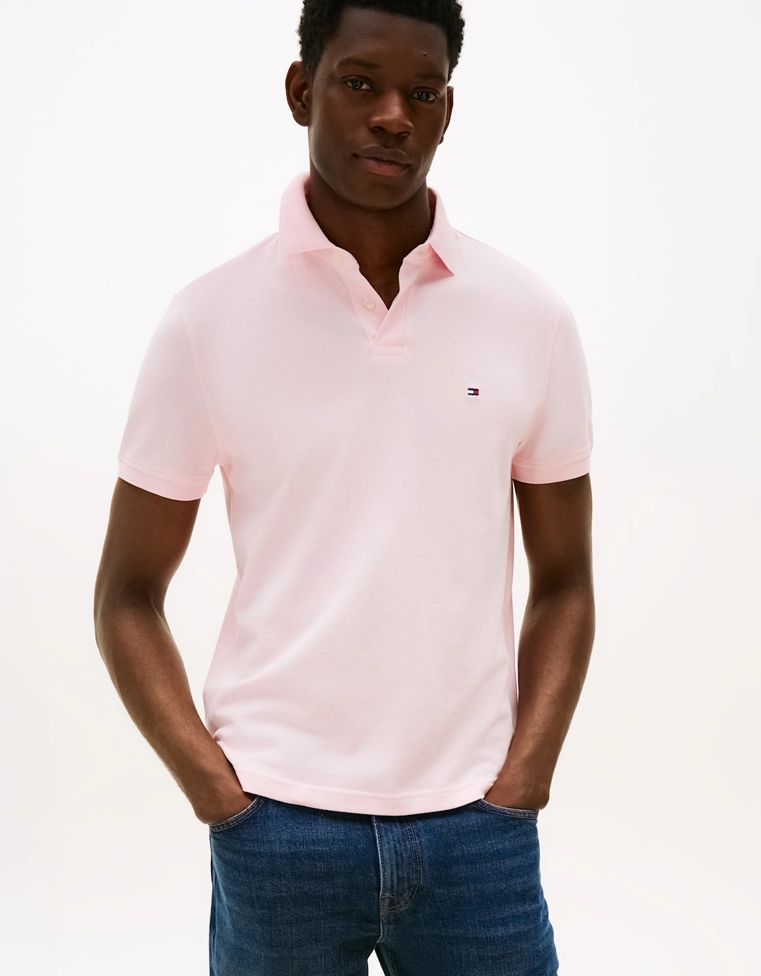 1985 Regular Fit Mens Polo - Pink Lily, 6 of 5