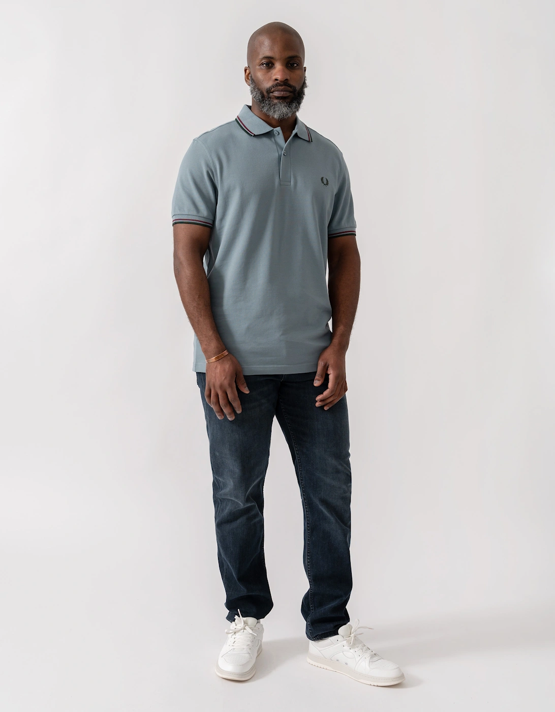 Mens Twin Tipped Signature Polo Shirt - Stockport Blue/Oxblood/Grassroots 98A