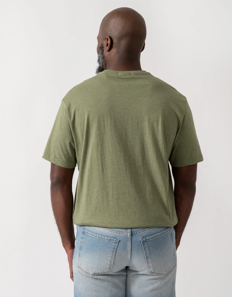 Mens Regular Fit Short Sleeve Shield Logo T-Shirt - 391 Dark Cactus Melange