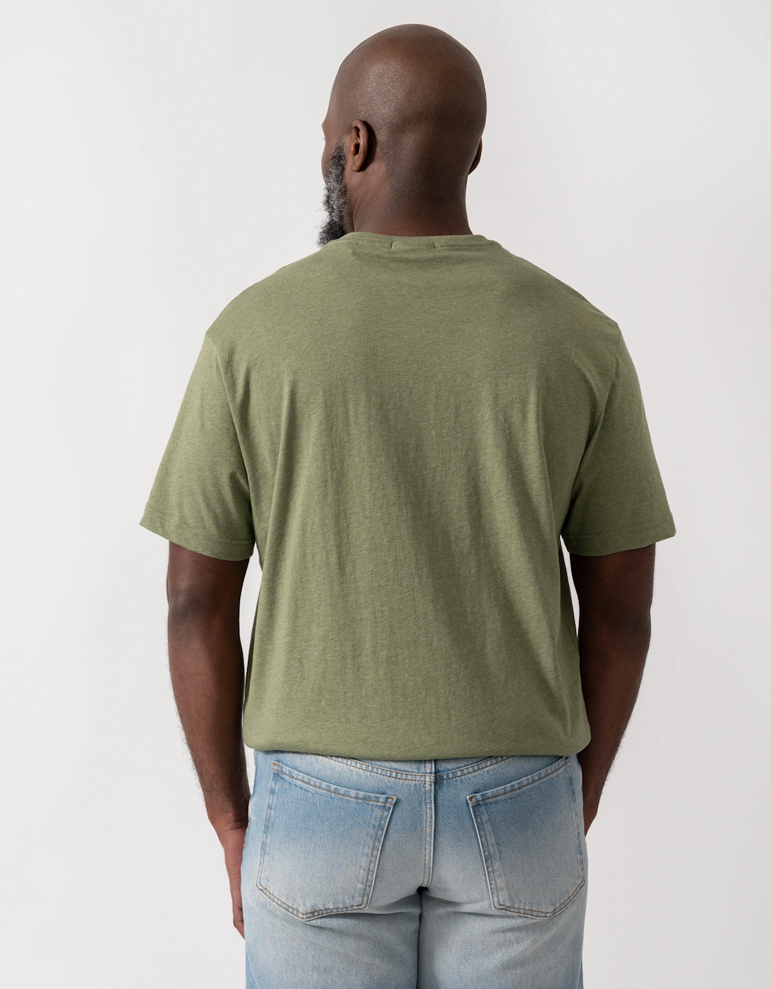 Mens Regular Fit Short Sleeve Shield Logo T-Shirt - 391 Dark Cactus Melange