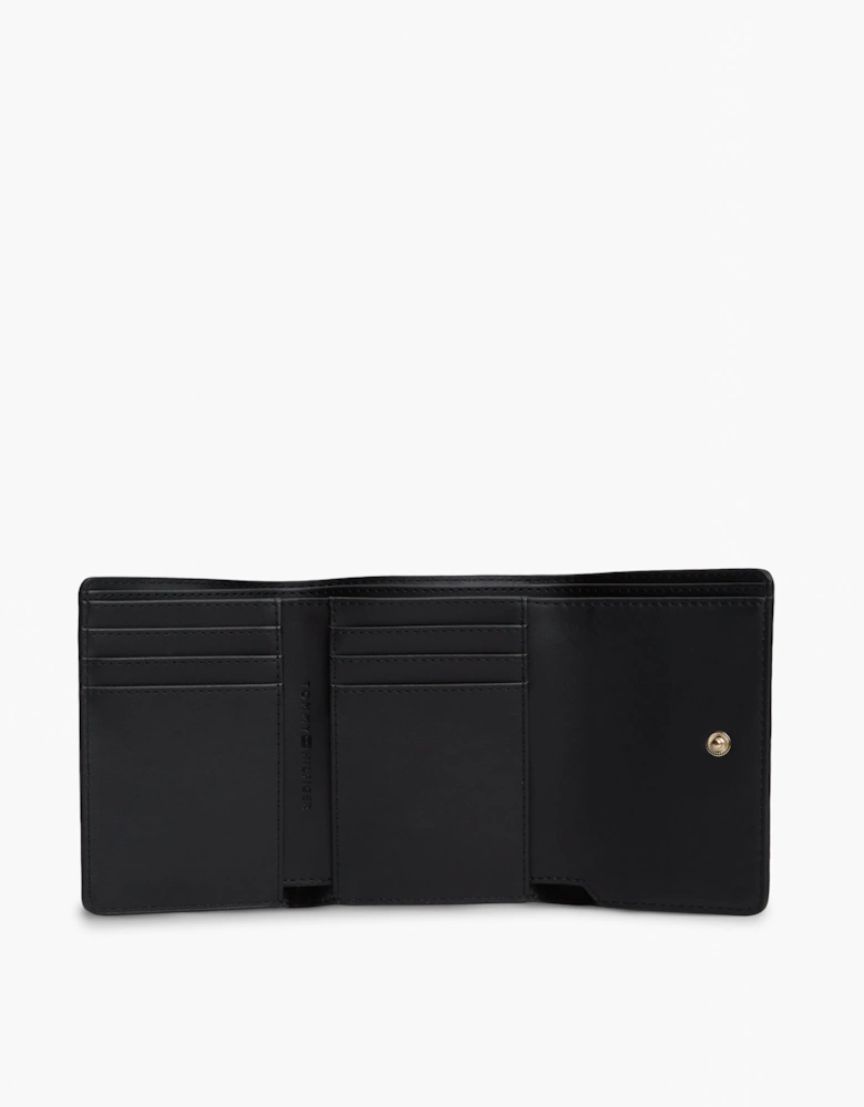 TH Icon Mono Womens Trifold Wallet - Black