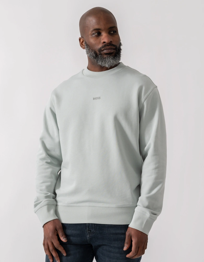 BOSS Orange WeSmallcrew Mens Sweatshirt - Silver 043