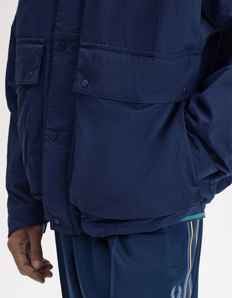 J2323 Cropped Ripstop Parka - Tennis Blue