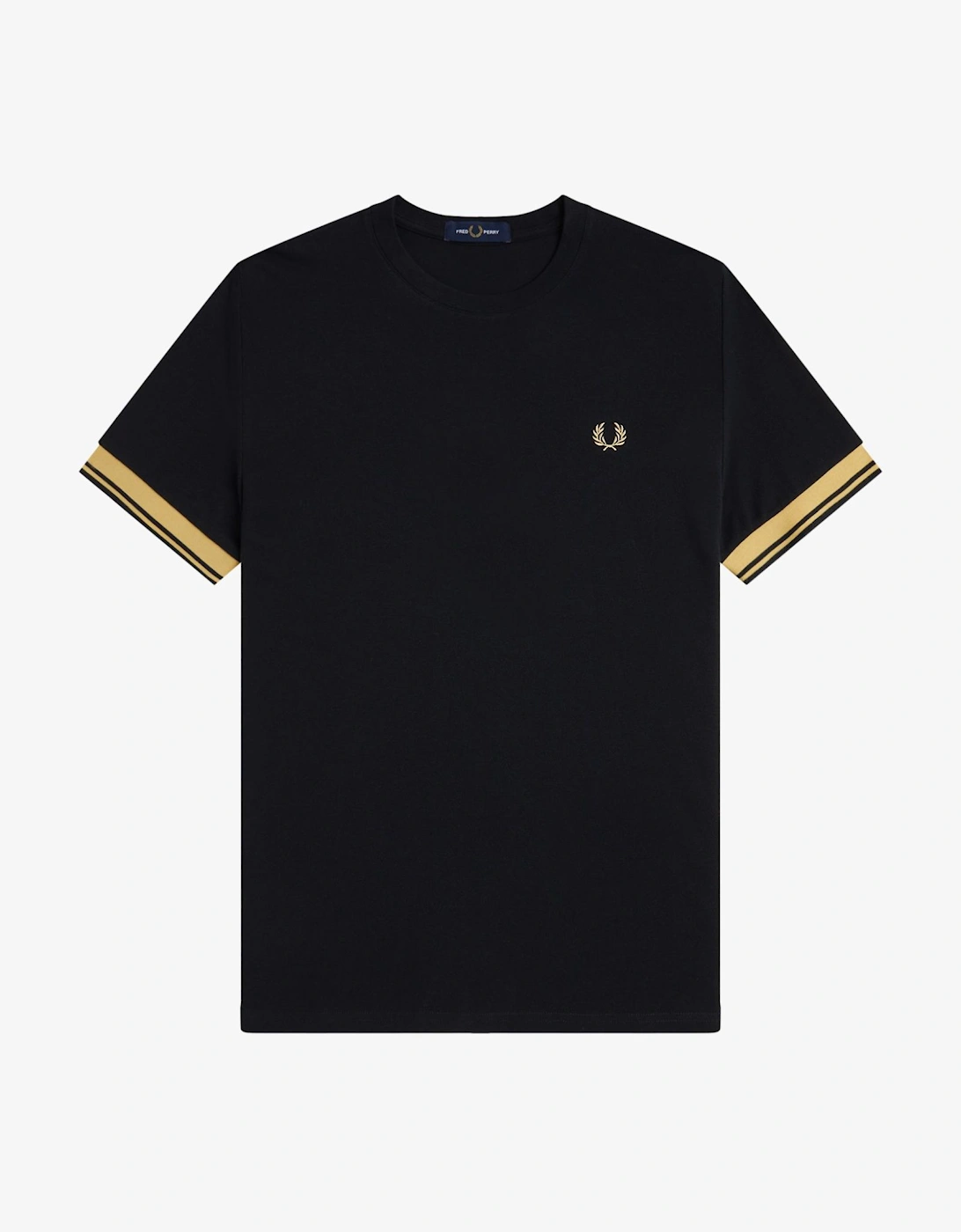 Fred Perry Men's Fred Perry M2396 Twin Tipped Cuff T-Shirt - Black/Champagne