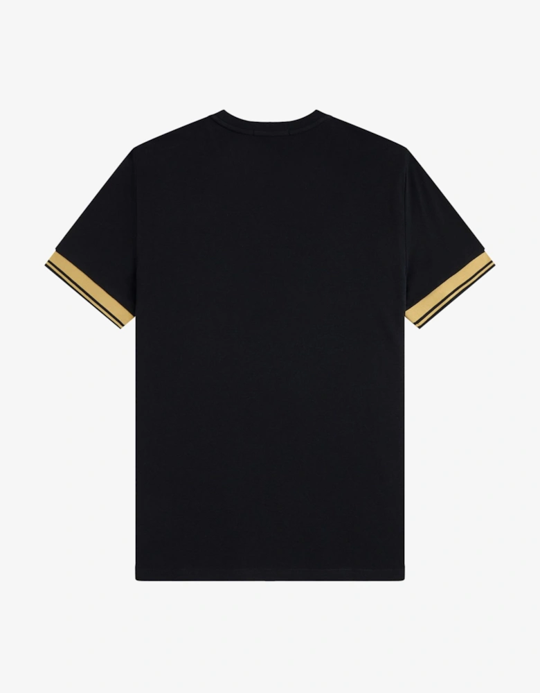 M2396 Twin Tipped Cuff T-Shirt - Black/Champagne