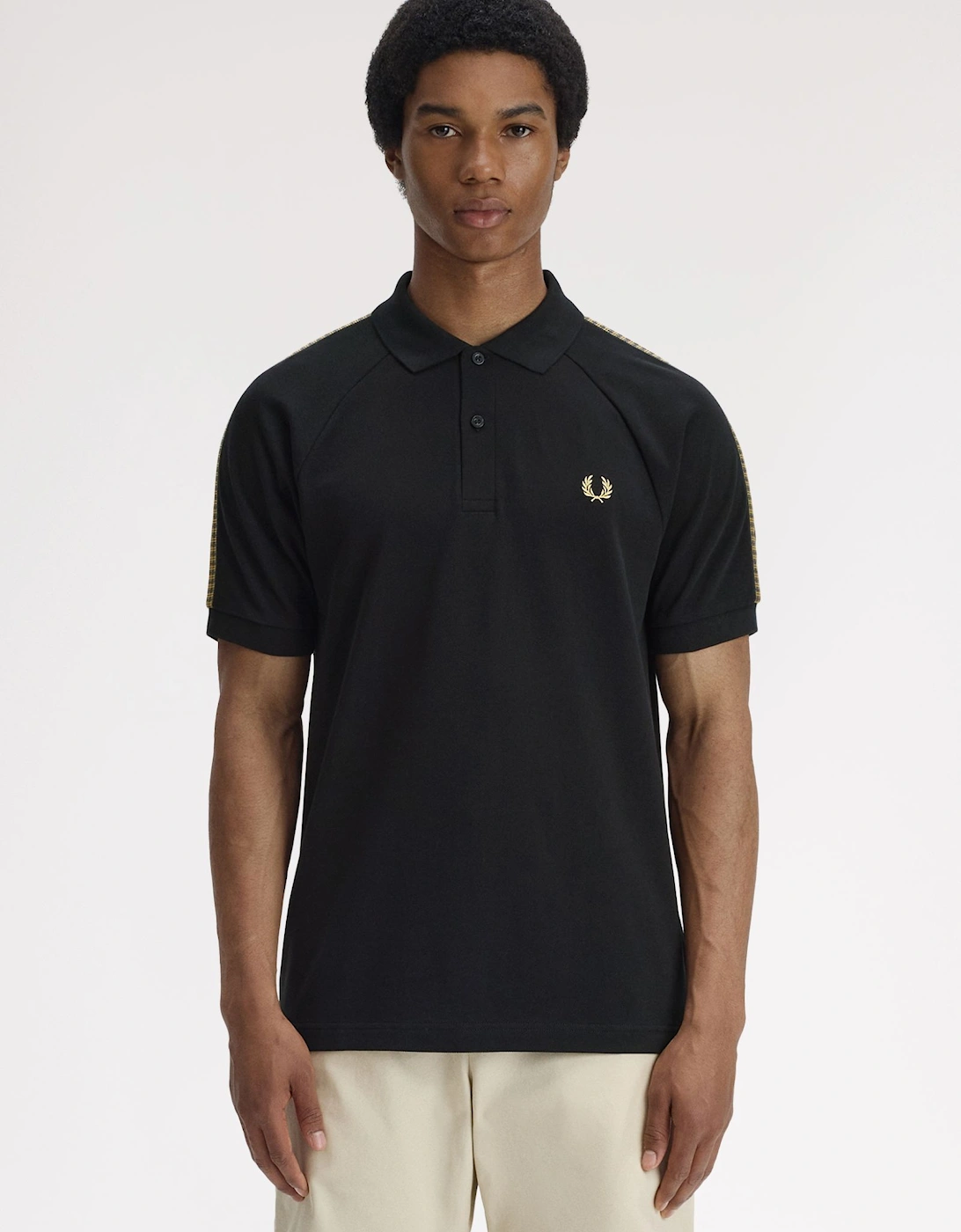 M2304 Cross Tape Polo Shirt - Black