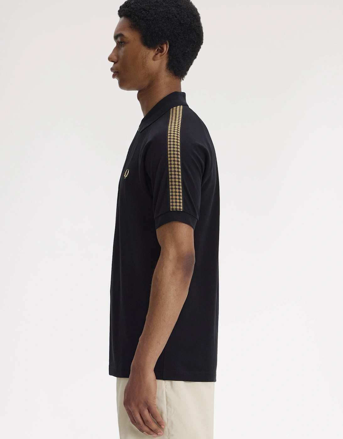 M2304 Cross Tape Polo Shirt - Black