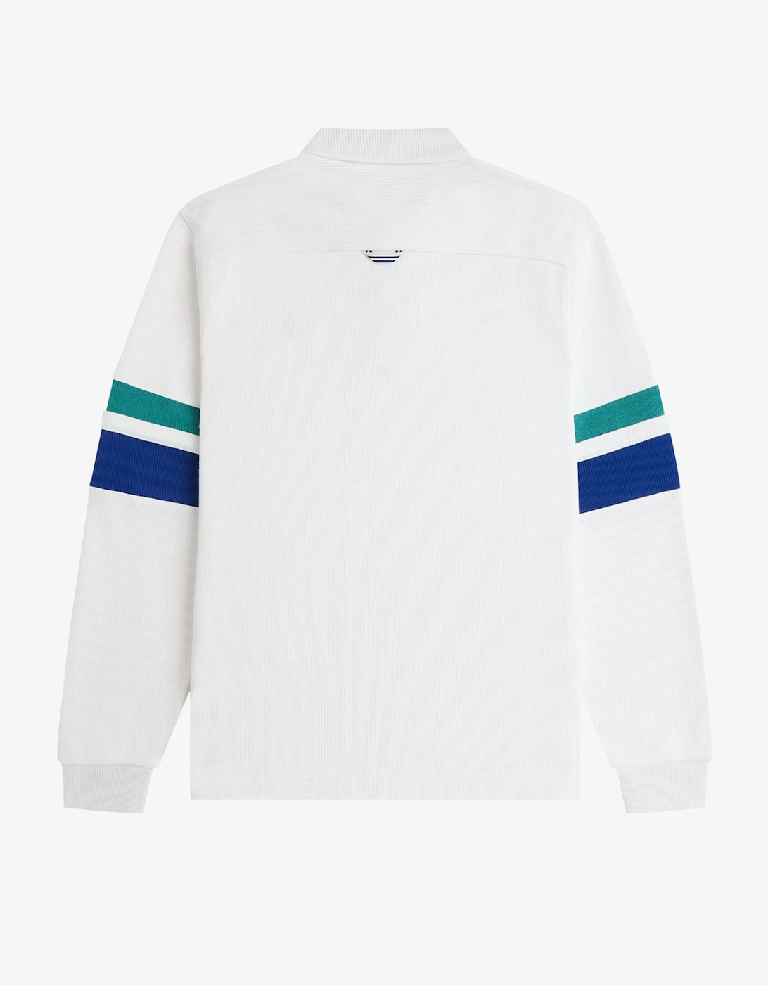 M2416 Tipped Sleeve Collared Sweat - Snow White