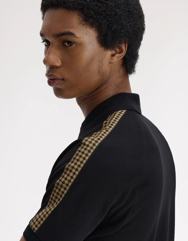 M2304 Cross Tape Polo Shirt - Black