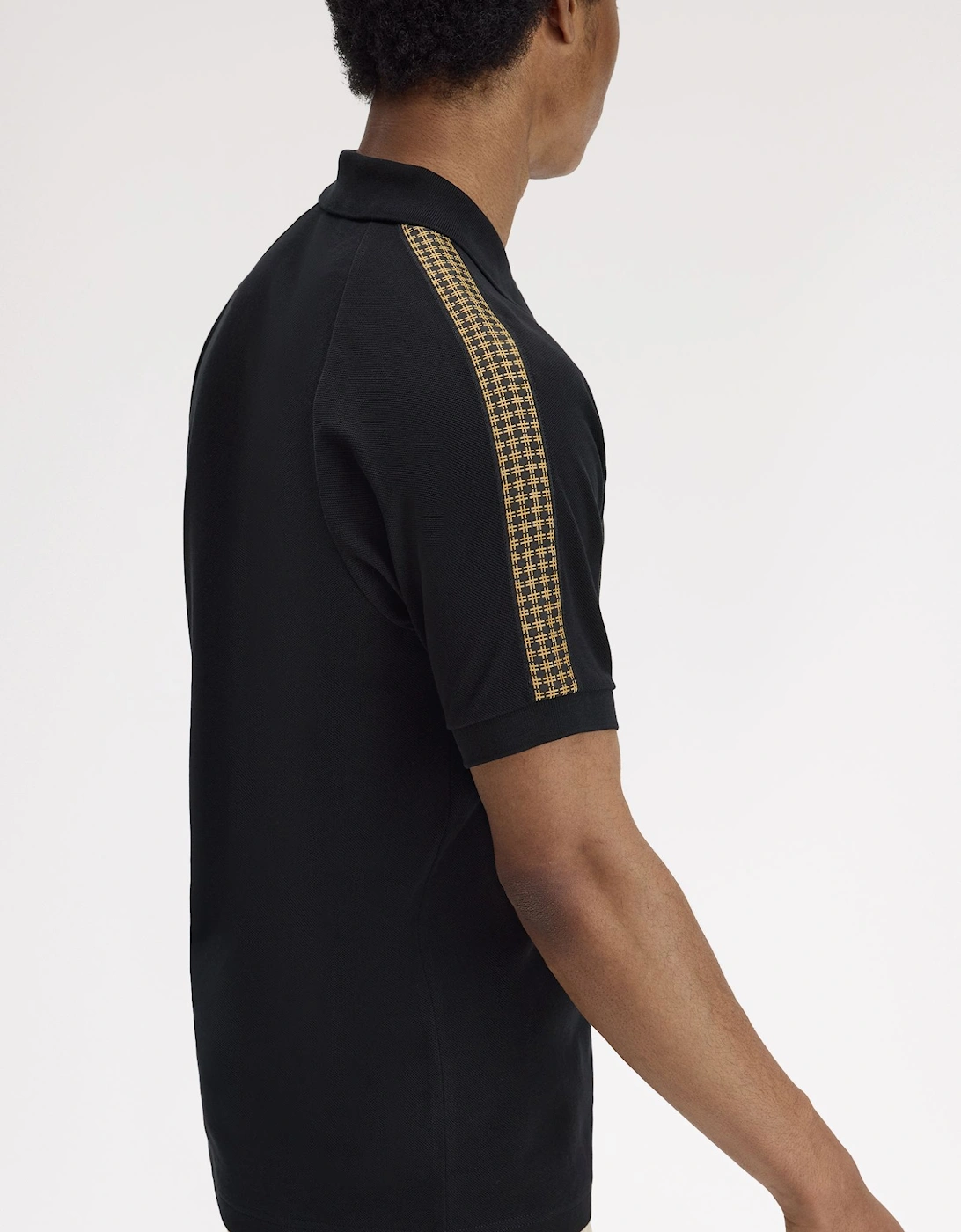 M2304 Cross Tape Polo Shirt - Black