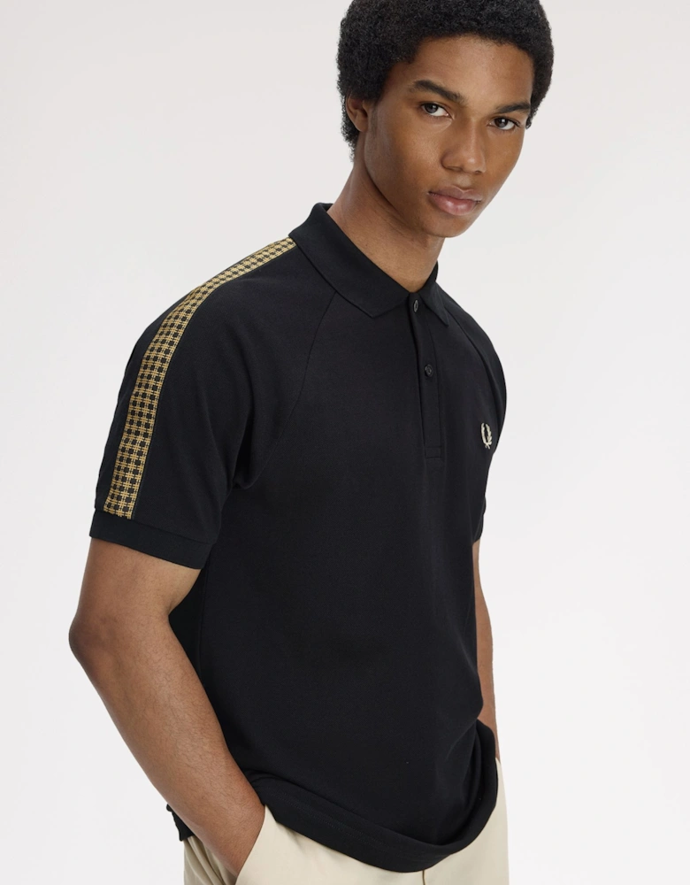M2304 Cross Tape Polo Shirt - Black