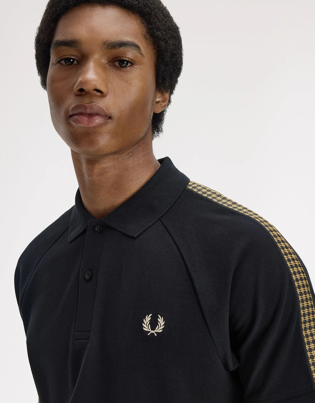 M2304 Cross Tape Polo Shirt - Black