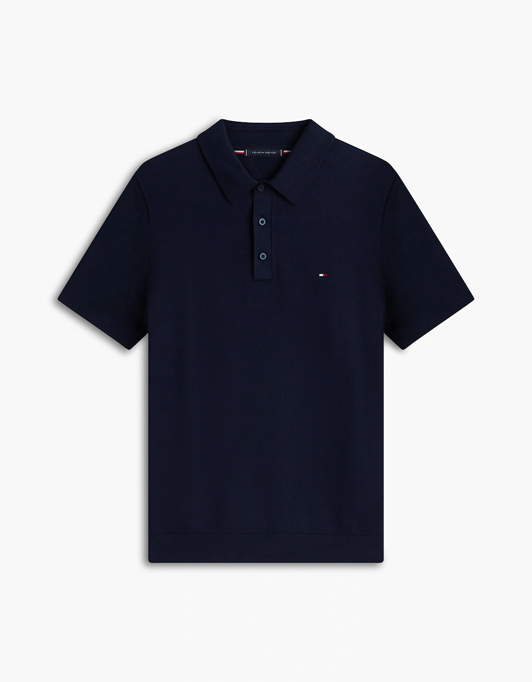 Essential Cotton Mens Knitted Polo - Desert Sky