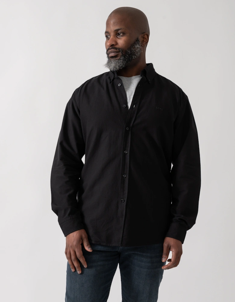 BOSS Orange Rickert Mens Long Sleeve Shirt - Black 002