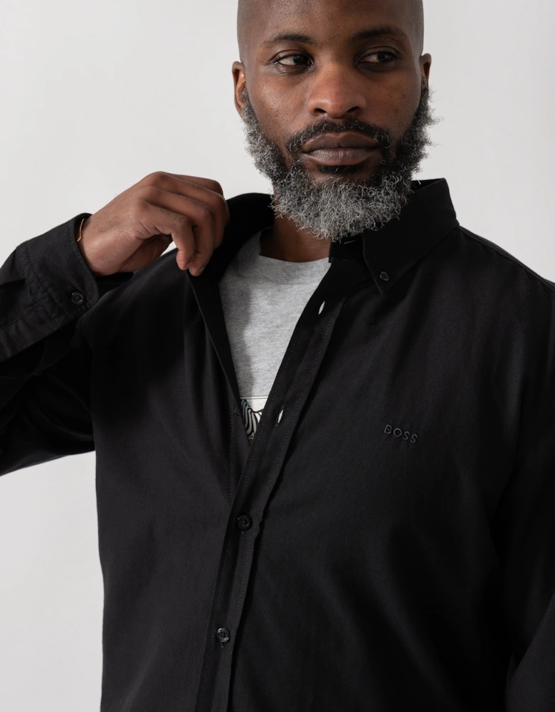 BOSS Orange Rickert Mens Long Sleeve Shirt - Black 002
