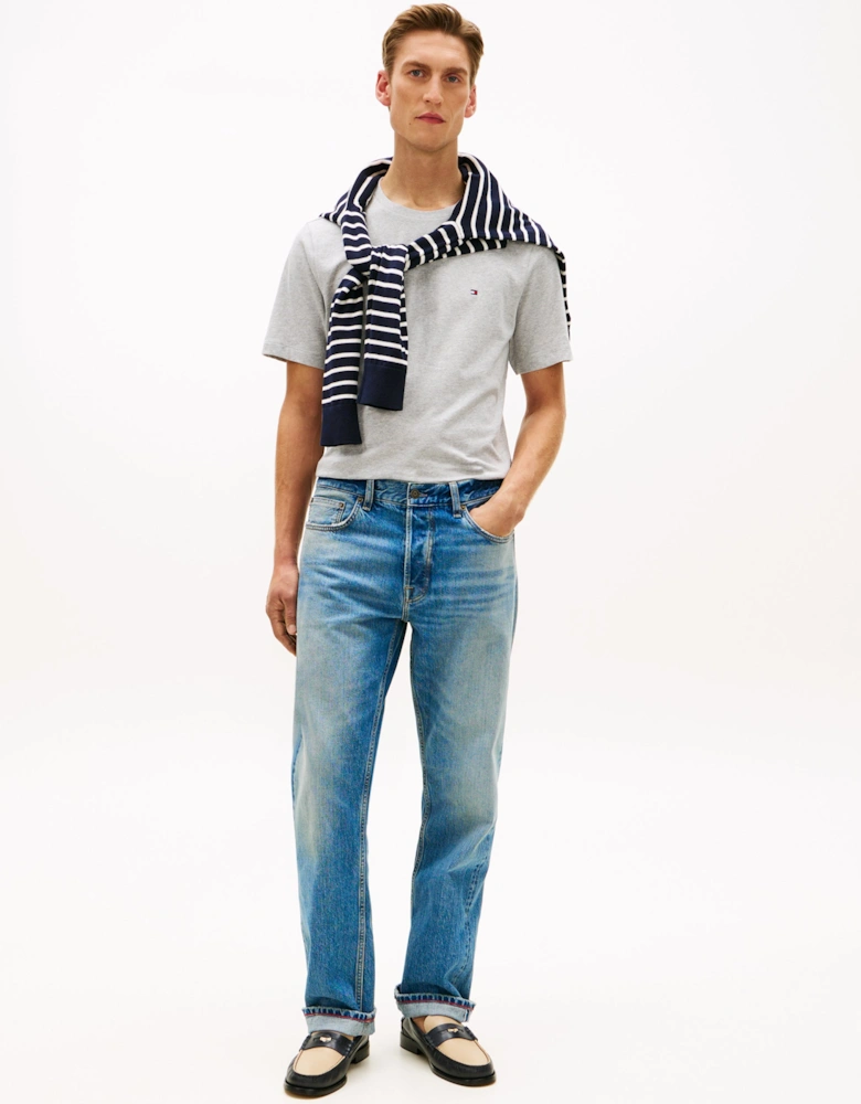 Essential Seasonal Regular Fit Solid Mens T-Shirt - Light Grey Heather