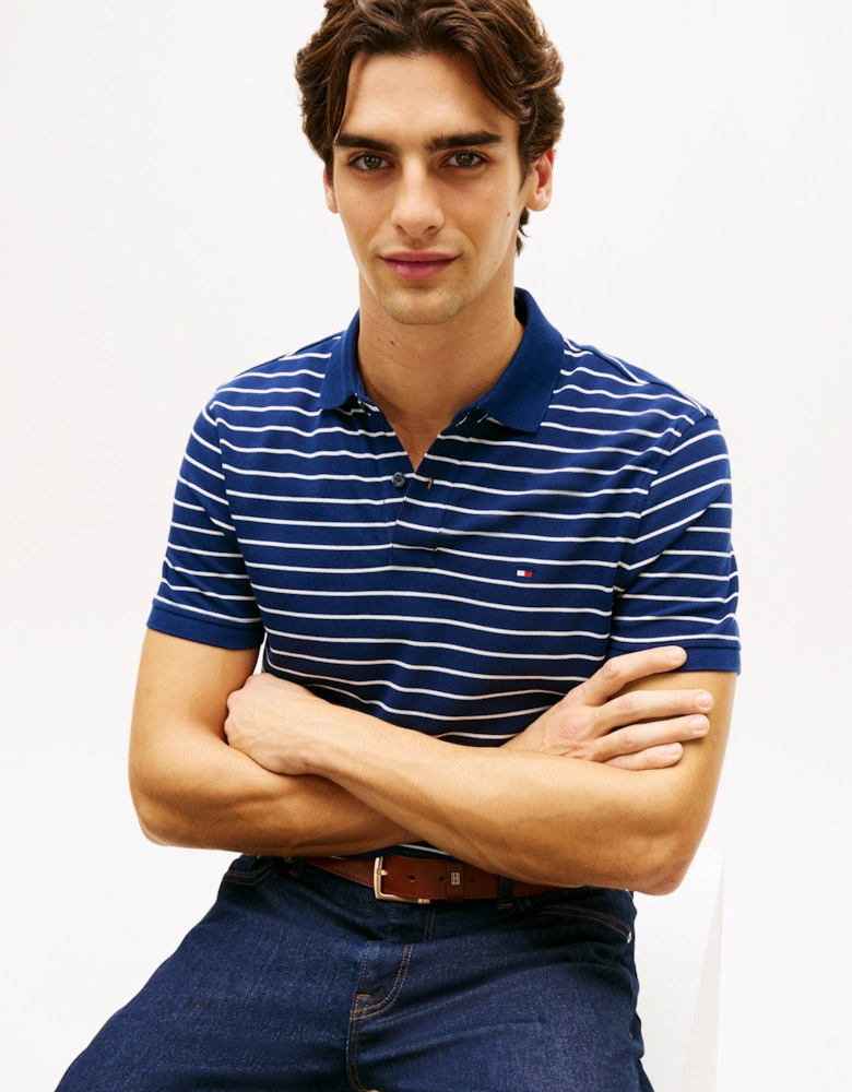 1985 Regular Fit Mens Polo - Carbon Navy/Ivory Petal