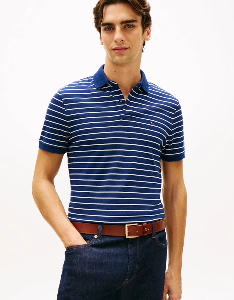 1985 Regular Fit Mens Polo - Carbon Navy/Ivory Petal