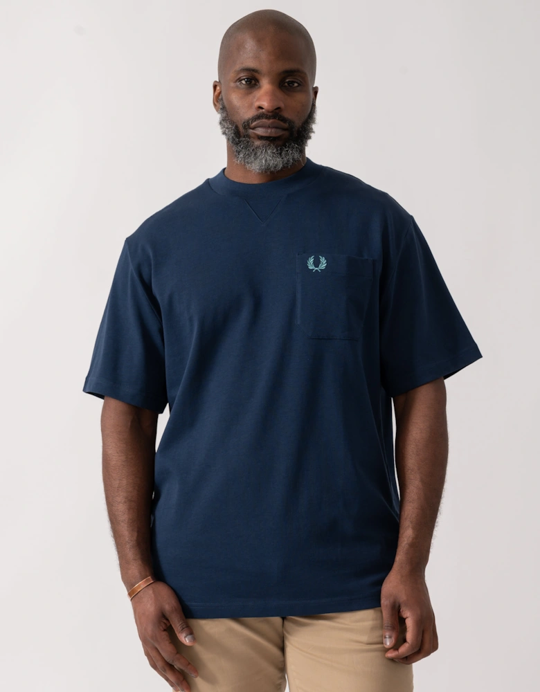 Mens Pocket Detail T-Shirt - Tennis Blue X86