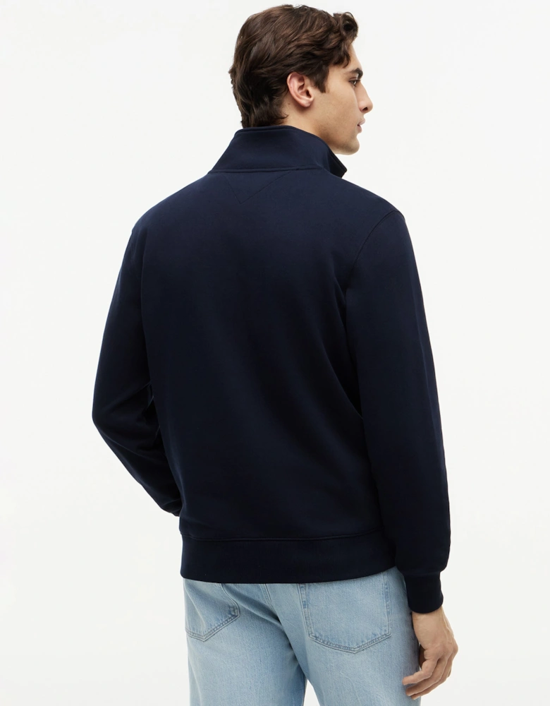 Essential Terry 1/4 Zip Mens Sweatshirt - Desert Sky