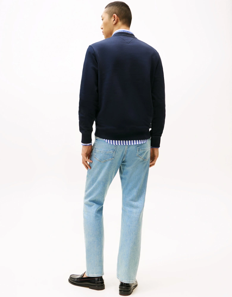 Essential Mens Terry Cotton Crew Neck - Desert Sky