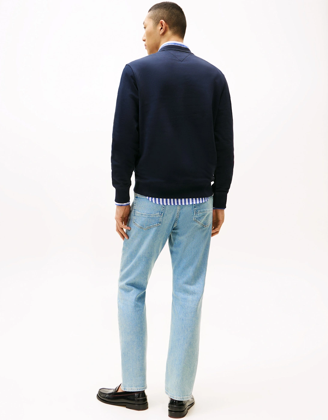 Essential Mens Terry Cotton Crew Neck - Desert Sky