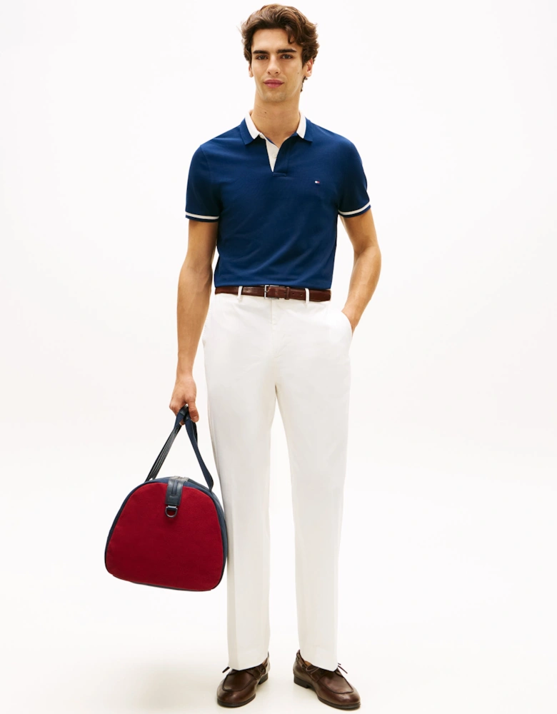 Contrast Collar Block Regular Fit Mens Polo - Carbon Navy