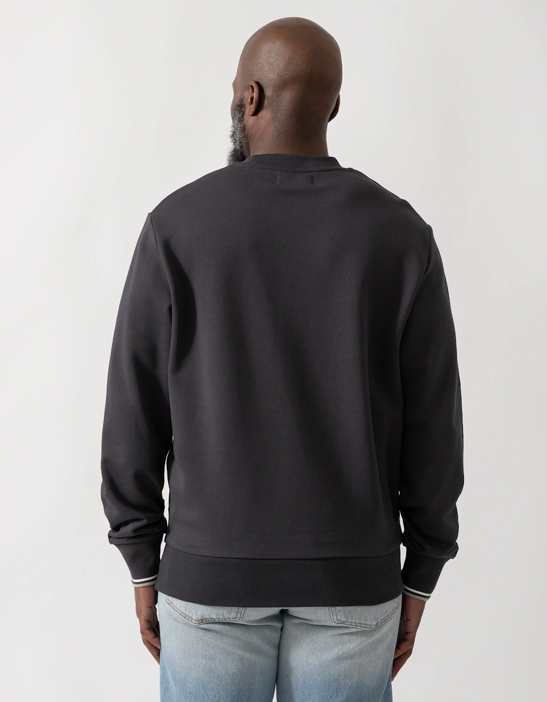 Mens Crew Neck Sweatshirt - Anchor Grey/Ecru/Seagrass 87A