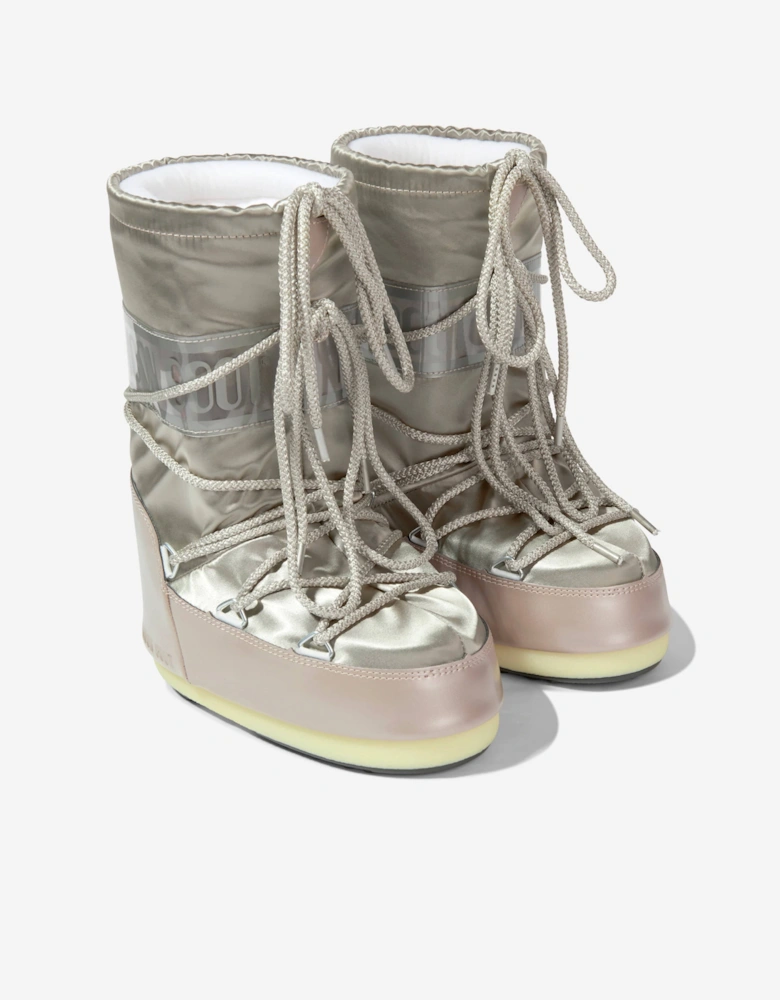 Moon Boot Girls Icon Glance Boots in Gold
