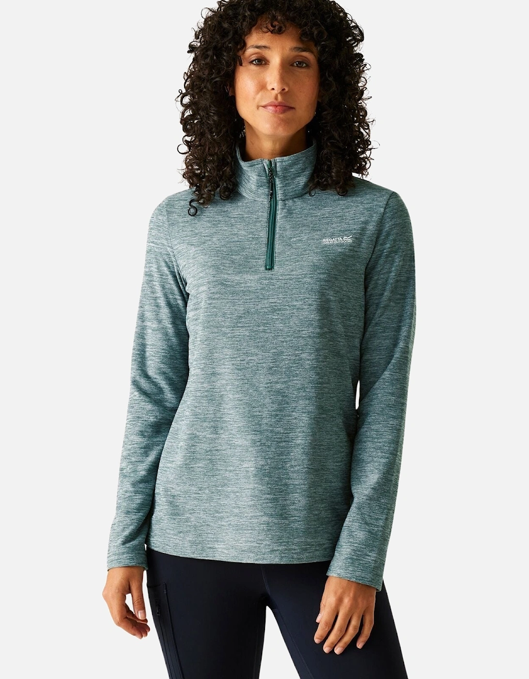 Womens Sweethart Lightweight Marl Half Zip Fleece, 2 of 1
