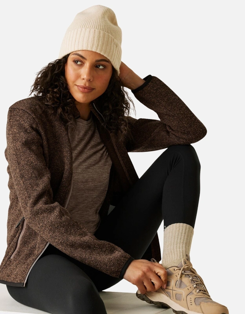 Womens Newhill Brushed-Back Knit Full Zip Fleece