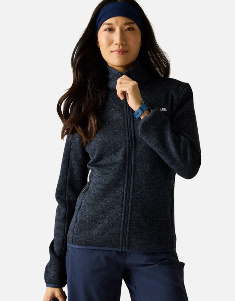 Womens Newhill Brushed-Back Knit Full Zip Fleece