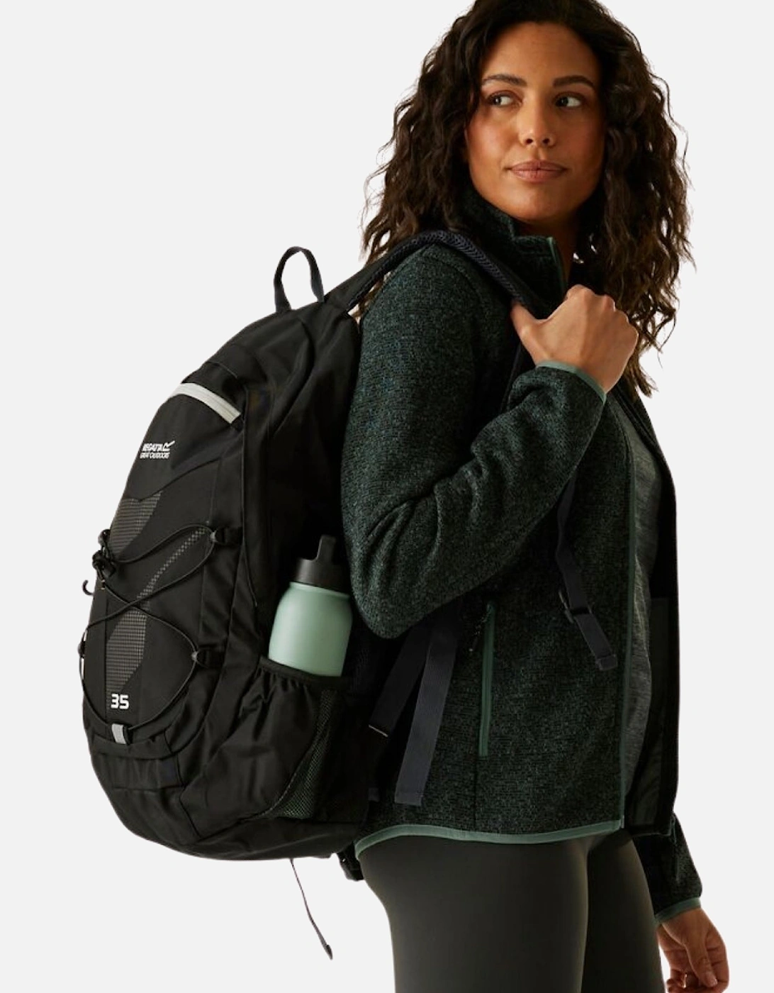 Womens Newhill Brushed-Back Knit Full Zip Fleece, 2 of 1