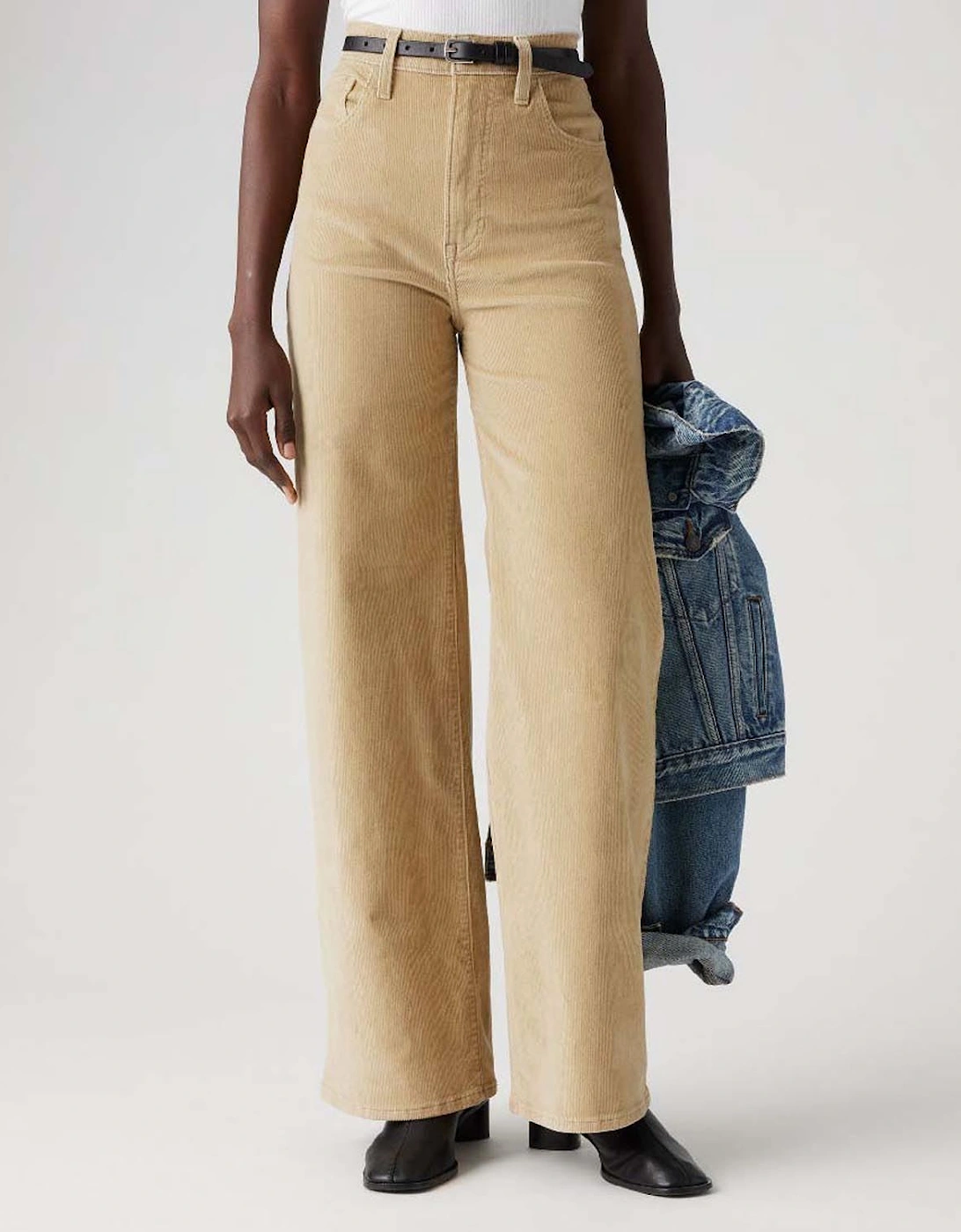 Ribcage Wide Leg Corduroy Trousers
