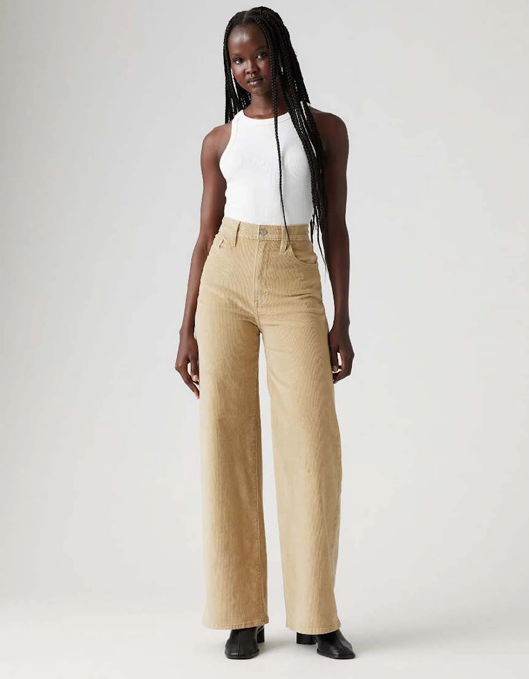 Ribcage Wide Leg Corduroy Trousers