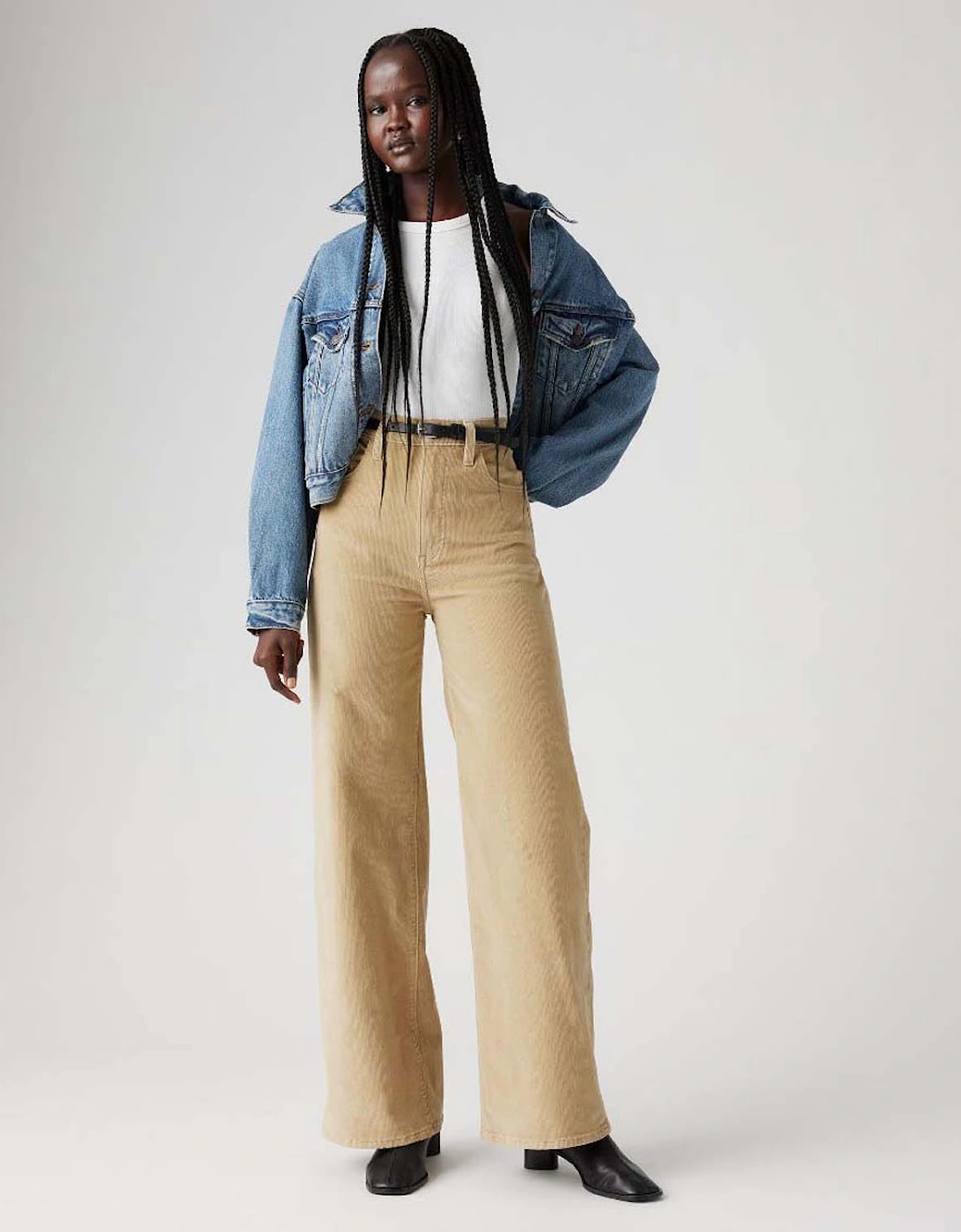 Ribcage Wide Leg Corduroy Trousers
