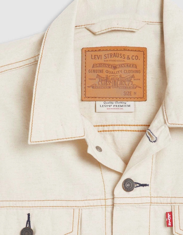 The Linen+ Denim Trucker Jacket