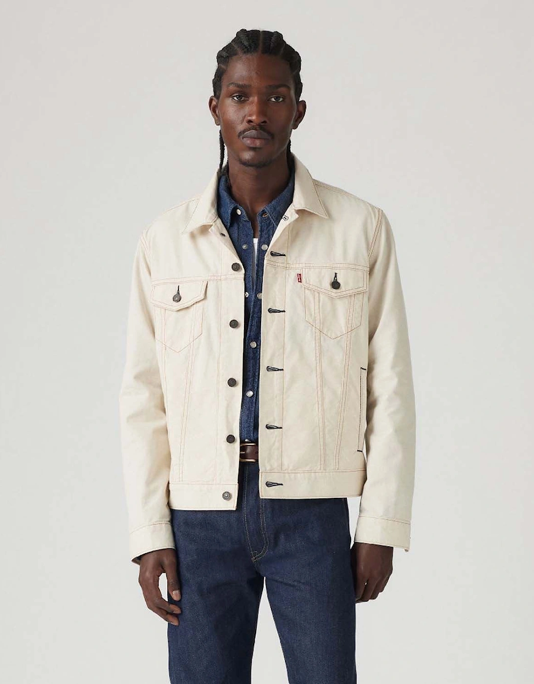 The Linen+ Denim Trucker Jacket