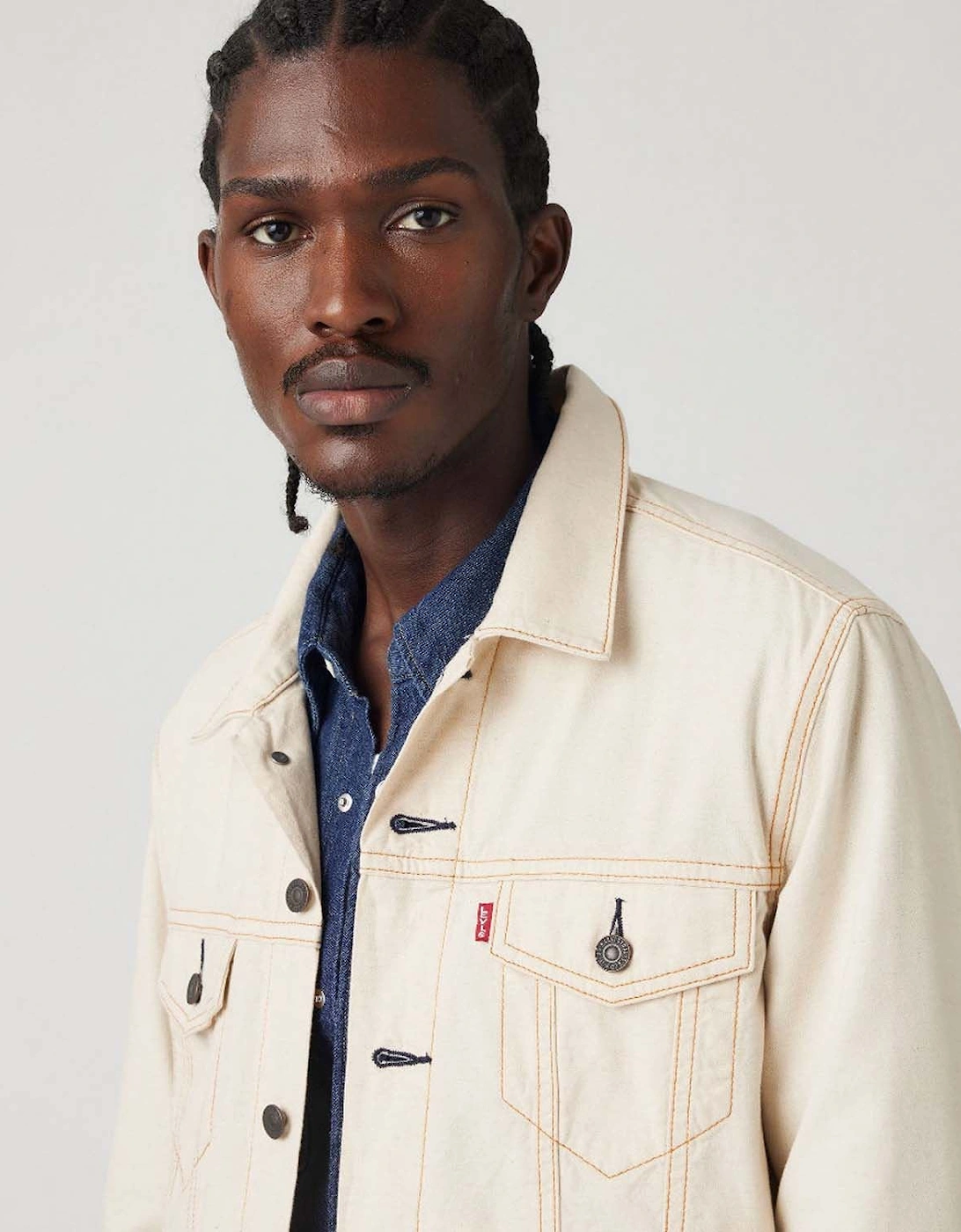 The Linen+ Denim Trucker Jacket