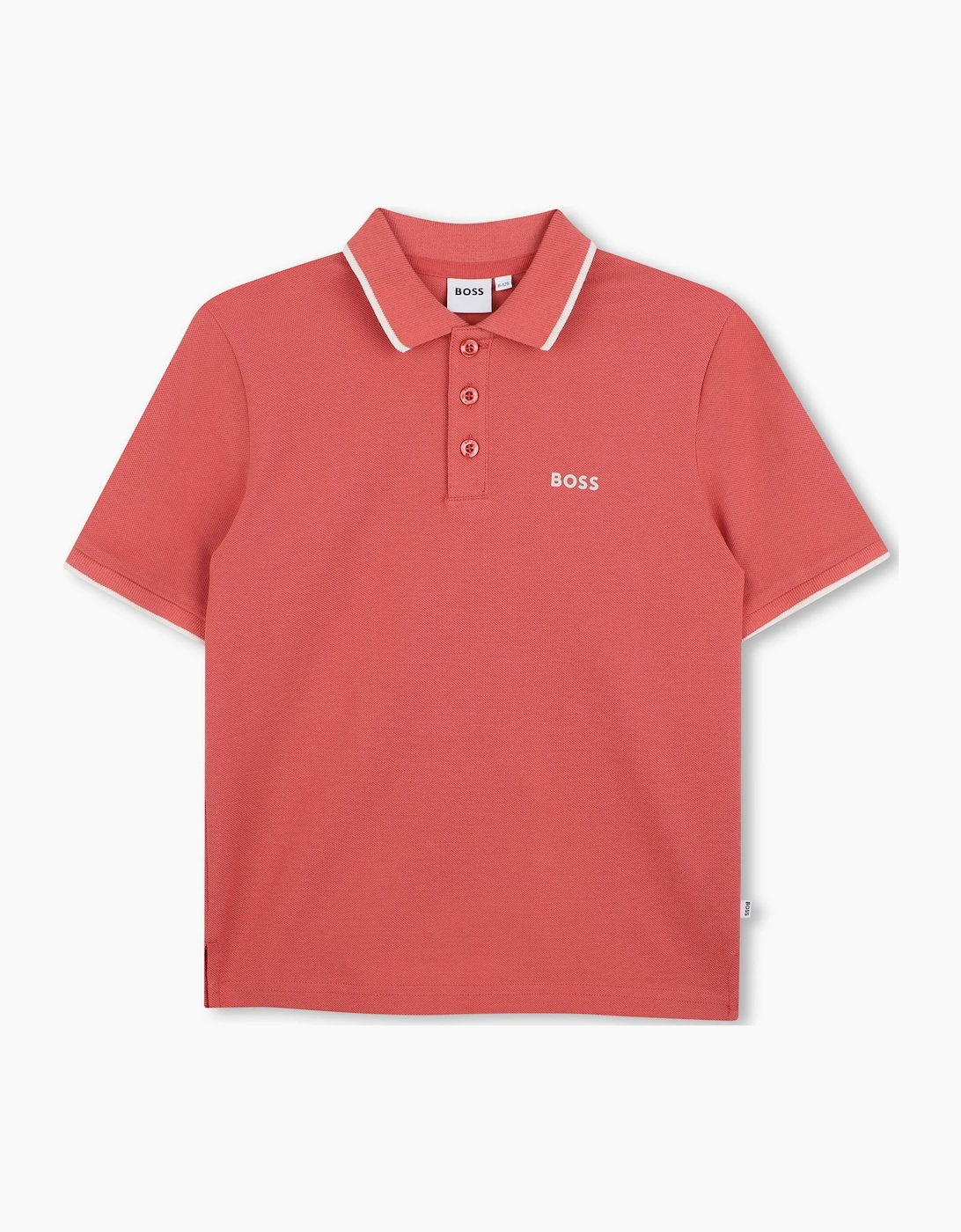 Boy's BOSS BOYS S/SLEEVE RASPBERRY POLO SHIRT J53169 - Red - Size: 10 years