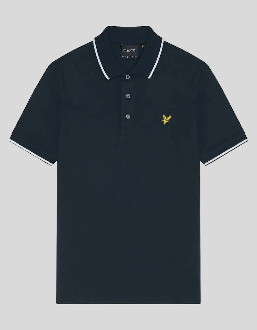 Lyle And Scott Men's Black Tipped Polo Shirt  36 S