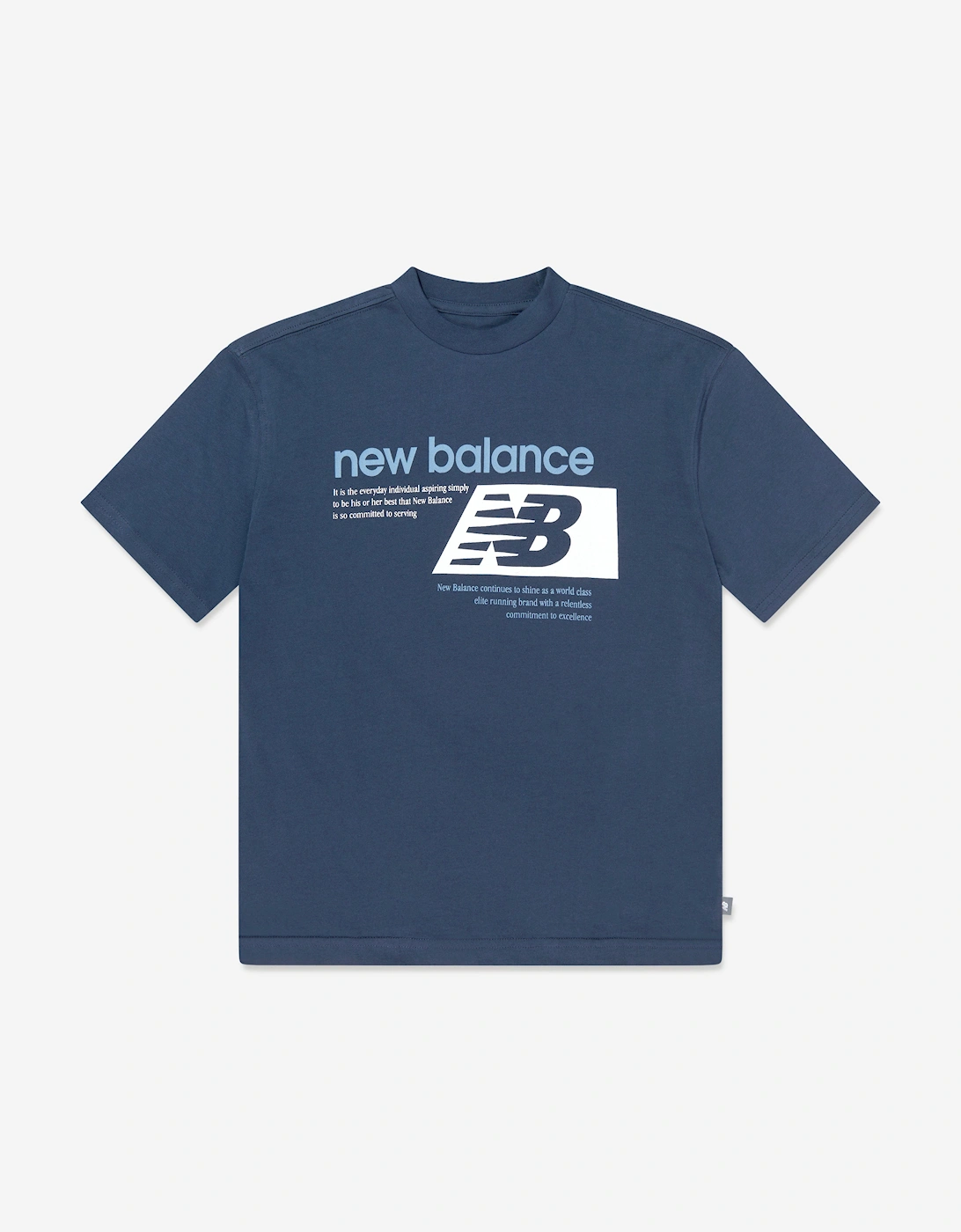 Boy's New Balance Boys Authentic Brand Players Graphic T-Shirt in Navy - Size: 10 years/11 years