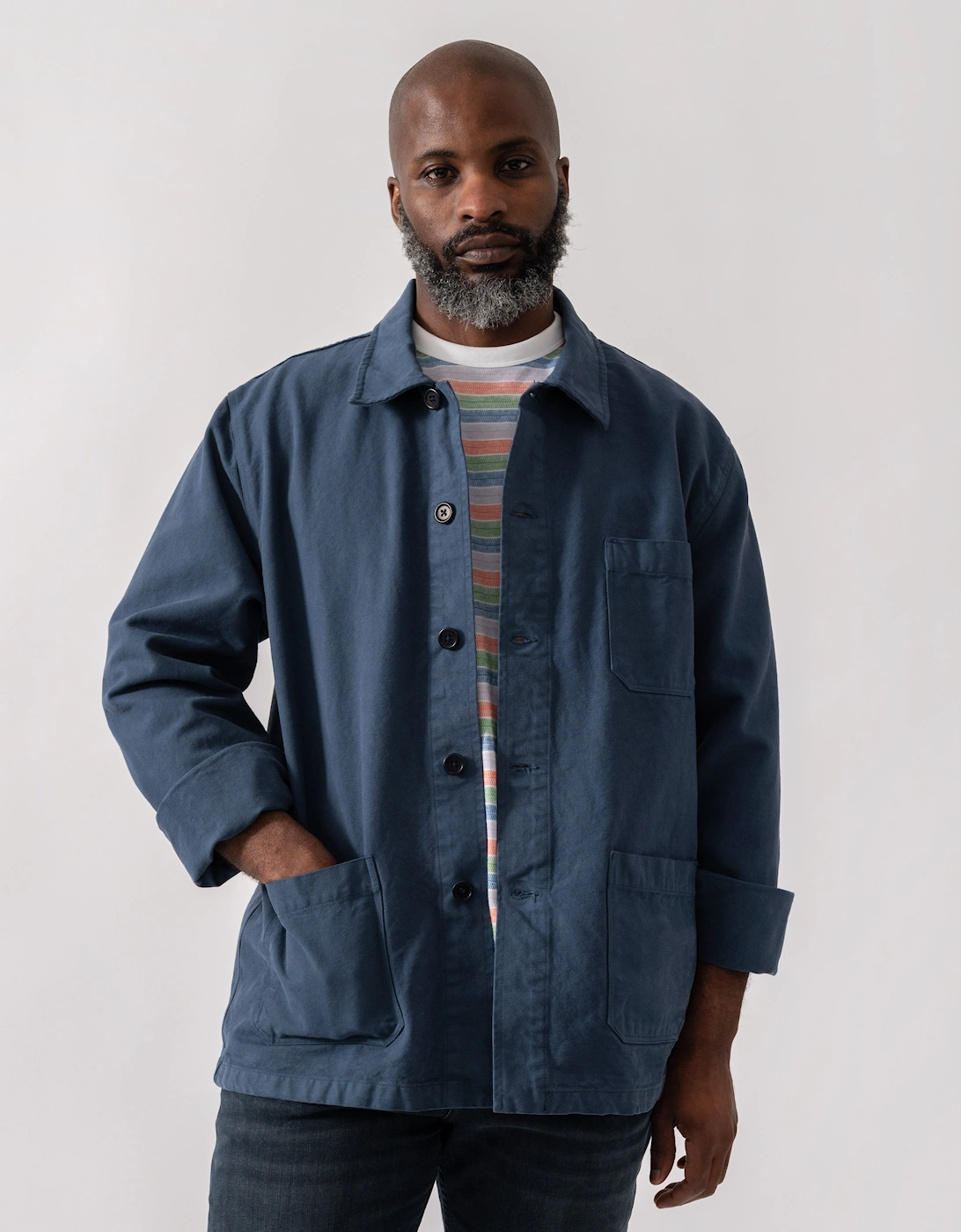 Mens Organic Workwear Jacket - Petrol Blue, 6 of 5